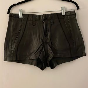 Rag and bone faux leather shorts